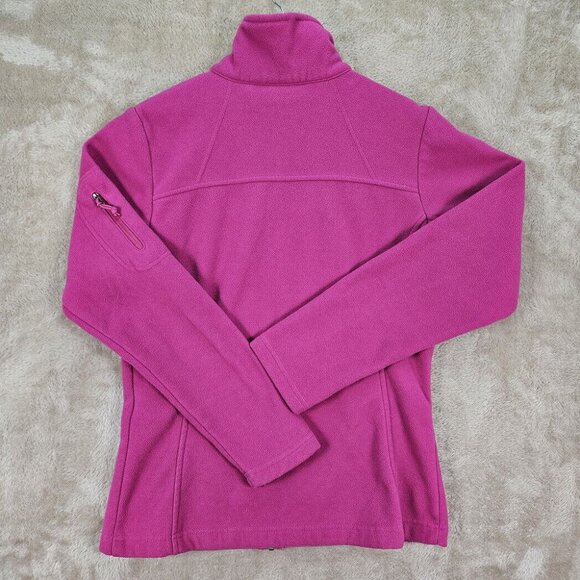 Columbia Jacket Women's Size S Full Zip Fleece Pink Zipped Pockets Spring Coat - Picture 2 of 10